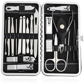 IUFQOZG kit de manicura 19 en 1 en funda de viaje, cómodo para viajes.