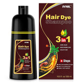 Ivnil Brown Hair Dye Shampoo bottle for simple at-home color coverage.