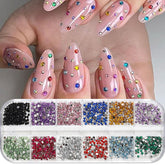 Jaliya cristales uñas coloridos 12 cuadros para diseño rápido y brillante