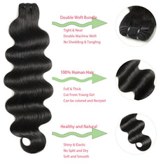 Jaliyah bundles con urdido doble cabello resistente y duradero