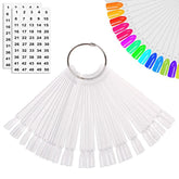 JASSINS paletas de muestras para uñas con aro claro, ideal para exhibir colores.