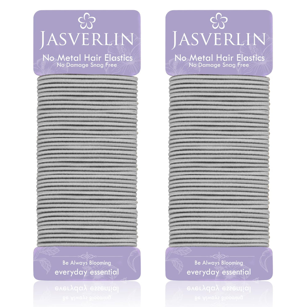 JASVERLIN coletero 2mm gris claro para pelo delicado, sujeción suave