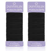 Elástico Jasverlin negro ultra-delgado para cabello fino con sujeción suave
