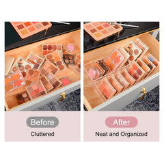 JessLab organizador acrílico 1 compartimento, compacto para cajón y cosméticos diarios
