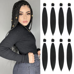 JIEANYAN cabello trenzas preestirado 24 pulgadas, para trenzas definidas.