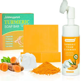 Joanssore barra curcuma limpia suavemente el rostro para una piel fresca.