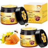Crema JUANCHI veneno de abeja, bote, hidratación suave para la piel.