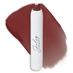 Bálsamo labial Julep con tinte crema de madera de cerezo para hidratación suave.