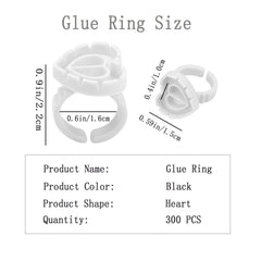 Anillos de pegamento Jusbuya para fans de volumen, diseño que facilita la separación