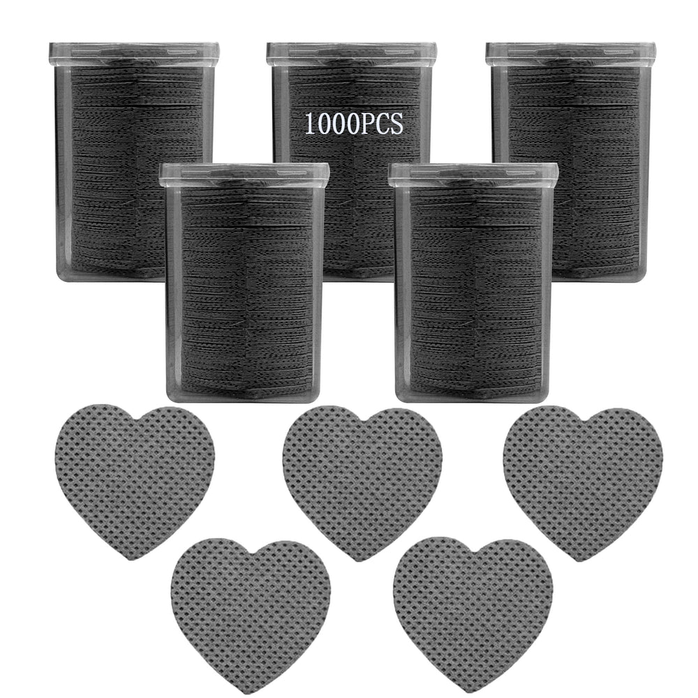 Jusbuya toallitas sin pelusa para uñas con forma de corazón, altas absorbentes y sin residuos.
