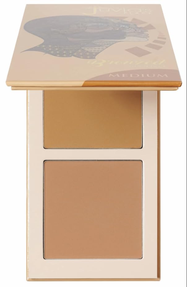 Juvia's Place Bronzed Duo Medio: polvo bronceador mate suave para bronceado natural.