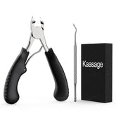 Kaasage cortaúñas curva 25° para uñas gruesas, corte suave y preciso.