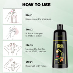KAISASA champú tinte 3 en 1 para cabello liso y rizado
