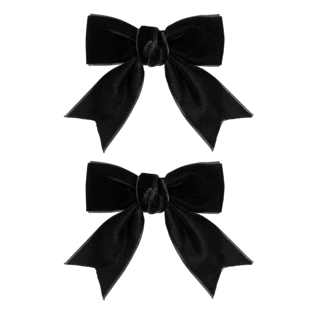 Lazo KCHIES negro con clip mordaza, ideal para coletas y peinados