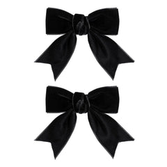 Lazo KCHIES negro con clip mordaza, ideal para coletas y peinados