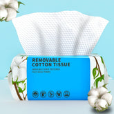 KeeiZoes toallas faciales desechables 100 unidades en paquete suave y absorbente.