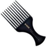 Kent SPC86 peine profesional negro para peinados estilo salón en cabello rizado.