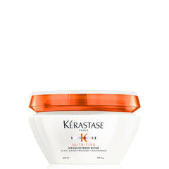 Kérastase Masquintense Riche, bote de crema: hidratación profunda para cabello seco.