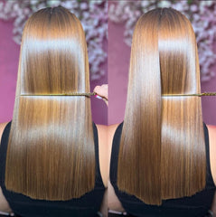 KERATIN RESEARCH aplicacion con brocha para cabello liso y suave.
