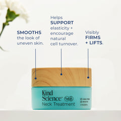 Kind Science Neck Treatment: textura gel-crema ligera para absorción rápida en cuello.