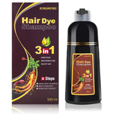 KINGMING Champú Color Canas Oscuro: botella visible para teñir canas en casa