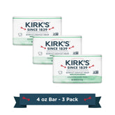 Kirks jabon coco castile aloe vera frente, piel suave tras lavado