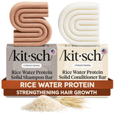 Kitsch champú sólido de arroz: limpieza suave y fortalecedora para cabello.