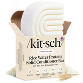 Kitsch barra acondicionador arroz frente: cabello más manejable para uso diario.