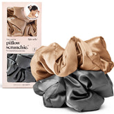 Kitsch coletas satinadas grandes para mujeres, ideal para peinados sin marcas.