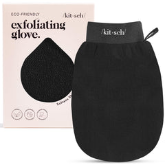 Guante exfoliante Kitsch para uso en ducha, favorece exfoliación suave y piel más radiante.