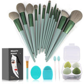 Koccido brochas maquillaje 22 piezas set grande verde para un acabado uniforme.