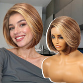 KOME peluca con frente de encaje, vista frontal: aspecto natural y duradera.