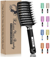 KTKUDY cepillo-desenredante con cerdas de jabalí para cabello suave
