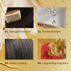LADOR Aceite perfumado para cabello, textura ligera facilita desenredar.