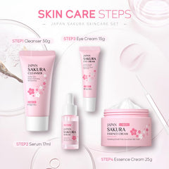 Laikou Sakura suero facial iluminador para hidratación duradera.