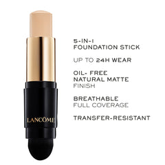 Lancôme Teint Idôle Ultra Wear Stick acabado mate natural para piel luminosa.