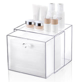 LANDNEOO caja acrílica para toallas faciales XL, ideal para organización en baño