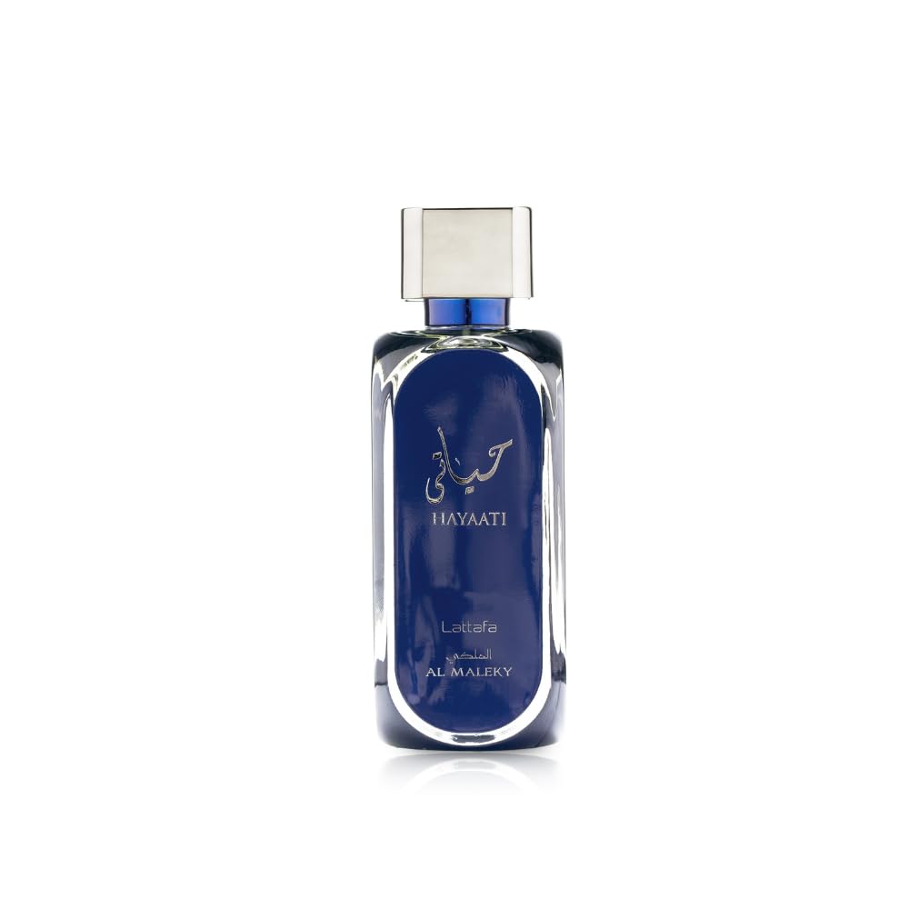 Lattafa Hayaati Al Maleky, bote de 100 ml, perfume duradero para uso diario.