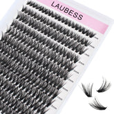 Laubess Pestañas agrupadas 240 uds, longitudes combinadas para volumen personalizable.