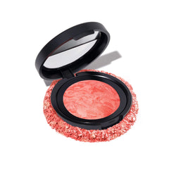 Laura Geller New York Blush-n-Brighten marbleizado Cherry Custard en envase, tono rosa suave para look natural