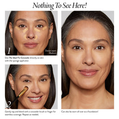 Ideal Fix Concealer tono dorado medio para piel dorada, muestra visible.