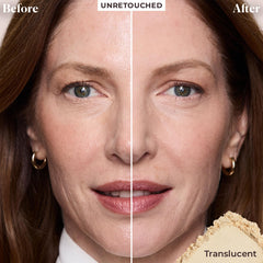 Laura Mercier polvo translúcido en envase compacto para fijar maquillaje