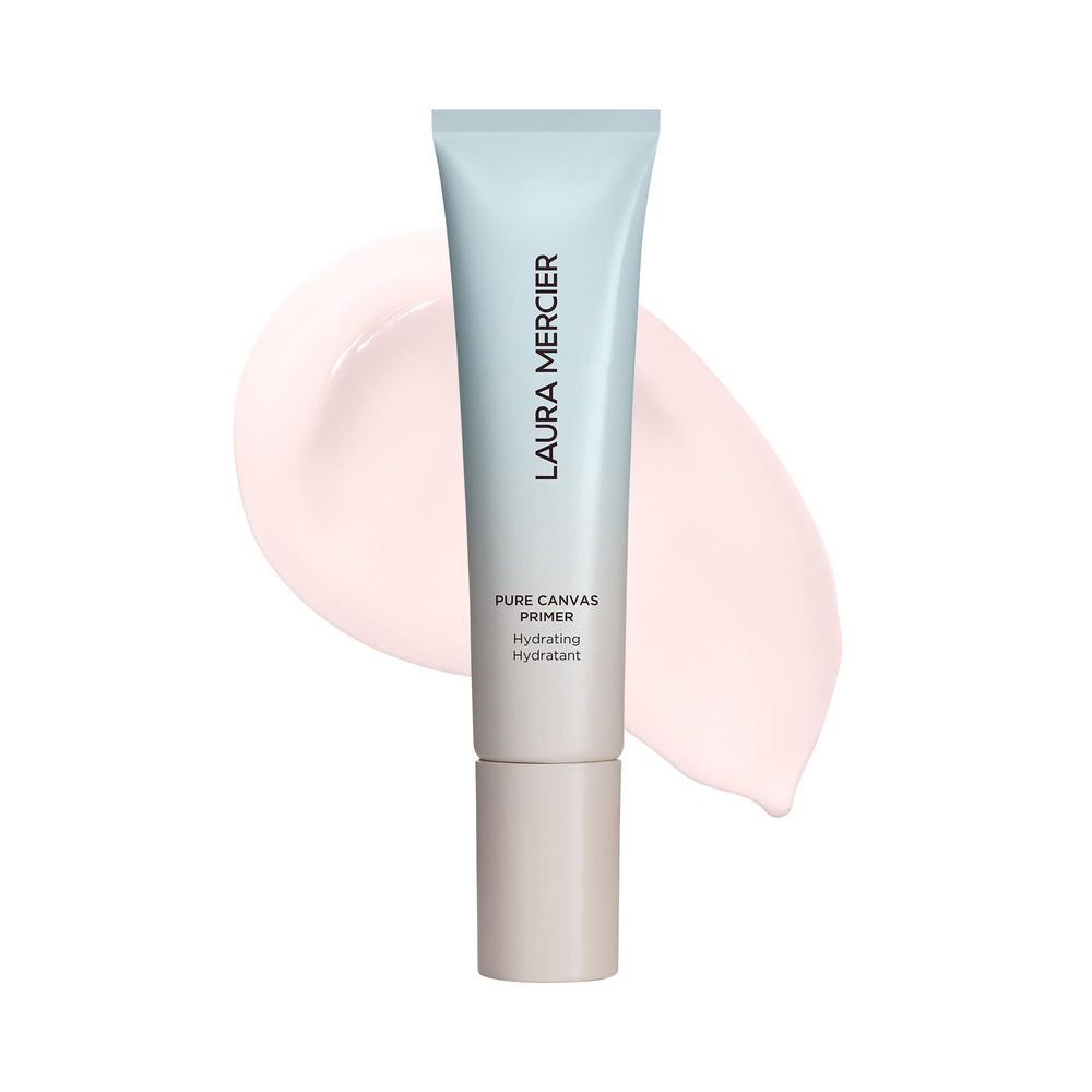 Laura Mercier Pure Canvas Prebase Hidratante, botella, ayuda a una base más duradera.