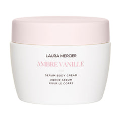Laura Mercier Serum Body Cream muestra textura sedosa para piel suave e hidratada.