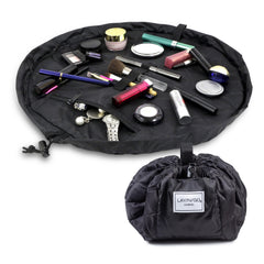 Lay-n-Go Cosmo bolsa maquillaje con cordon abierta para acceso rápido y orden