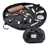 Lay-n-Go Cosmo: bolsa maquillajes desplegable para viaje, acceso rápido.