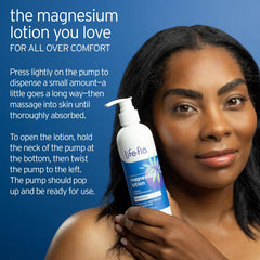 LIFE-FLO Magnesium Lotion sin fragancia ideal para piel sensible