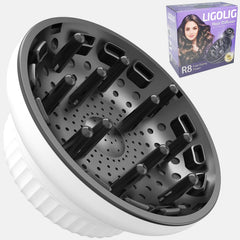 Difusor universal LIGOLIG para secador, compatible 1,4–2,6 pulgadas para rizos definidos.