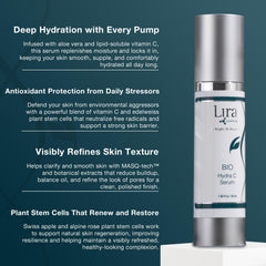 Lira Clinical BIO Hydra C Serum, textura cremosa: se absorbe fácilmente sin dejar sensación grasa.