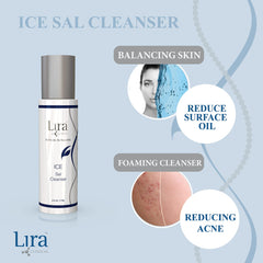 Lira Clinical limpiador diario para pieles sensibles, uso diario suave con exfoliación ligera.